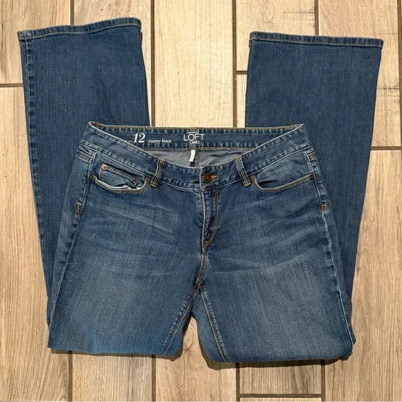 LOFT Women’s Curvy Boot Jeans 12 - Picture 1 of 4